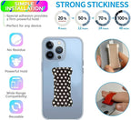 Finger Strap Phone Holder,Cell Phone Finger Grip Strap Holder for Hand, Ultra Thin Anti-Slip Universal Cell Phone Grips Band Holder for Back of Phone - 2Pack(Dot Black)