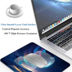 Night Sky Aurora Mountains Mouse Pads for Desk, Portable Wireless Computer Mouse pad Small Design with Women, Non-Slip Rubber Base Laptop Mousepad 9.5" x 7.9" Smooth Surface for Office & Travel