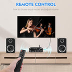 Amplifier Home Audio,Stereo Receiver Bluetooth 5.0 Power amp 100W x2 Wireless HiFi Stereo Class D Digital 2 Channel Integrated with Bass Treble Control for Passive Speakers