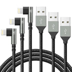 iPhone Charger 10FT,3Pack 90 Degree Charging Cable, [Apple MFi Certified] Long Lightning Cable Fast Charging Cord Compatible for iPhone 14/13/12/11/Pro/Max/Mini/X/Plus/8/7/6/5S/SE/Plus/iPad (10FT)