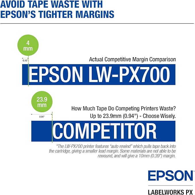 LABELWORKS Epson LW-PX700 Industrial Label Maker Kit - Compatible with Large Variety of Tape Types, Portable Handheld Label Printer
