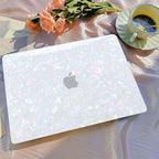 B BELK Compatible with MacBook Air 13 inch Case 2025 2024 2023 2022 M4 M3 M2 A3240 A3113 A2681, Plastic Laptop Hard Shell +Keyboard Cover +Screen Protector for MacBook Air 13.6 inch Case, Shiny Pearl