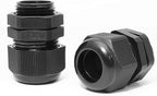 20 Pcs 3/4" NPT Nylon Cable Glands, IP68 Waterproof Adjustable Cord Grip Cable Connector Strain Relief Wire Protectors for 13-18mm Cable Diameter, Black