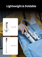 Gimbal Stabilizer for iPhone, Sefie Stick Tripod with Auto Face Tracking for TIK Tok YouTube Video Recording, 4 in 1 Gimbal Stabilizer with 360° Rotation for iPhone/Andriod -M1 Pro White