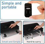 Bewudy 2 Pcs Portable Keyboard Stand, Dual Tilt Angle Adjustment, Foldable Laptop Riser, Self-Adhesive Feet for Most Keyboards (Black)