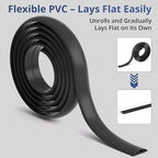 ZhiYo 10ft Cord Covers for Wires on Floor, Cord Hider Floor Hide Extension Cords, Soft PVC Cable Cover Cable Protector, Wire Cavity W0.62in H0.31in, White