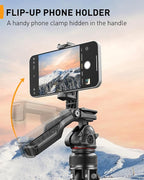 Perlegear Camera Tripod, 60″ Portable and Height-Adjustable, Travel Tripod with 13.2 lbs Max Load, Phone Camera Stand Heavy Duty for Video Recording, PGIPE01