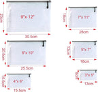 Oaimyy-20 PCS-5" x 7"-Mesh Zipper Pouch, Plastic Zip File Folders Puzzle Bags for Organizing,Office Supplies,Travel,Home Storage,Color