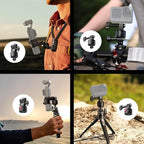 NEEWER GP-24 Action Camera Mount Accessories Kit for POV Shots, 4 in 1 ABS Magnetic Quick Release Mount with 1/4" Thread & Cleaning Cloth Compatible with GoPro DJI Osmo Action Insta360