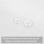 Piano Keyboard Cover 88 Keys,Piano Keyboard Dust Cover,Premium Protection for Electronic Keyboards ,Dirt-Proof, Light Luxury Design-white