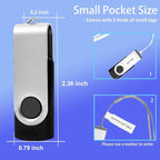 Thumb Drive 2GB USB Flash Drives 20 Pack 2 GB USB 2.0 Jump Drives Multipack Flash Memory Stick Zip Drive Pendrive 20Pack with 20PCS Lanyards Label (Green Sliver 2Gig)