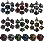 Yilloog 350 Pcs Compatible with DND Dice Sets Bulk Polyhedral Dice with Drawstring Bag Dice Multi Role Playing Table Game D4 D6 D8 D10 D% D12 D20 Compatible with Dungeons and Dragons (Classic Style)