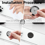 Metal Cell Phone Ring Holder Finger Ring Stand, 360 Degree Rotation Ring Kickstand Grip Holder for Magnetic Car Mount, Black