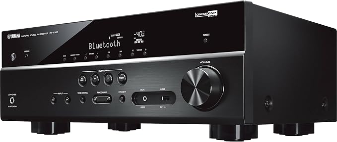 Yamaha Audio YHT-4950U 4K Ultra HD 5.1-Channel Home Theater System with 8" 50W RMS Powered Subwoofer Speakers, True Surround Sound, AV Receiver and Bluetooth Music Streaming Bundle with Accessories
