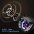 USB Powered Computer Speakers with RGB Blue Lighting 2.0 Stereo Sound System, Headphone Jack, Plug and Play, Works with PC/Laptop (USB-C Adapter Included)