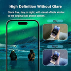 Blue Light Screen Protector for iPhone 14 Pro Max (6.7") & Camera Lens Protector,Eye Protection, HD Blue Light Blocking Tempered Glass Film, No Bubble, with Easy Installation Kit.2+2 Pack