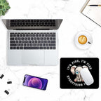 ITNRSIIET Mouse Pad with Stitched Edge Premium Textured Smooth Precise Operation Waterproof Washable Non-Slip Rubber Base Desktop Protection Mat, 10.2×8.3×0.12 inches, Pretty Fine Elephant