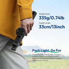 ULANZI TT88 Magnetic Tripod for iPhone, 57" Extendable Selfie Stick with Remote, 2-in-1 Phone Clip & Dual Cold Shoe Mounts - Lightweight Phone Tripod Stand for Vlogging, Travel, Video Recording, Black
