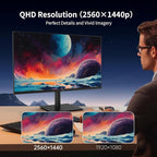KTC 27 Inch QHD(2560 * 1440) 100Hz Computer Monitor - IPS Panel, Anti-Blue Light Screen, 100% High Color Gamut, 123% sRGB, Support FreeSync and GSync, PC Monitor for Casual Gaming and Working