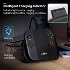 Switch 2 Joycon Charging Grip with Built-in 2000 mAH Battery, Super Magnetic Charger Handle for Nintendo Switch 2 Joycons, Ergonomic Controller Grips for Playing While Charging, Switch 2 Accessories Black (Built-in Battery Black)