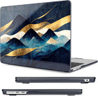 Compatible with MacBook Air 13.6 inch Case, M4 A3240/M3 A3113/M2 A2681 (Released 2025 to 2022), Hard Shell, Keyboard Cover, Screen Protector, Webcam Cover & Type-C Adapter, Mountain