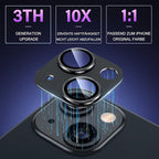Uyiton for iPhone 14 /iPhone 14 Plus Camera Lens Protector, [Not for iPhone 14 Pro/14 Pro Max][Drop Protection] 9H Tempered Glass Camera Cover Screen Metal Ring Case Friendly Scratch Resistant - Black