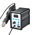VEVOR Hot Air Rework Station, 700W Digital Display SMD Rework Station, 212℉-932℉ Hot Air Gun with Adjustable Airflow, 3 Pre-Set Channels & ℃/℉ Conversion for Chip Dismantling, Electronics Repair