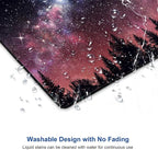 Hokafenle Square Mouse Pad, Galaxy Mouse Pad, Mouse Mat Square Waterproof Mouse Pad Non-Slip Rubber Base MousePads for Office Laptop, Pines Trees
