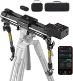 Zeapon Micro4 E500 Double Distance Motorized Camera Slider, High-Speed Low Noise Motor 10-26Lbs Payload, 27''/59cm Compact Slider with Carrying case, LCD Screen, App Control, Smooth Damping Design