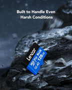 Lexar 128GB Blue Micro SD Card Up to 160MB/s, microSDXC UHS-I Memory Card with SD Adapter, C10, U3, A2, V30, Full HD, 4K UHD, High Speed TF Card