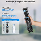 SIRUI AM-223L Carbon Fiber Mini Tabletop Tripod Kit, Compact Lightweight with AT-10 Fulid Video Head, Max Load 5kg/11.02lb for Cameras, DSLR (AM-223L+AT-10)