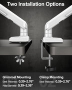 Single Monitor Arm Fits up to 32 Inch Computer Screens, Holds 4.4-22lbs, Full Motion Gas Spring Desk Mount, VESA 75x75, 100x100, Freelift Pro