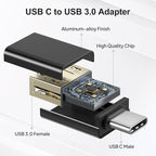 Elebase USB C to USB 3.0 Adapter 4 Pack,Type C Thunderbolt 4 to USB Converter,USBC Adapter for Keyboard,Mouse,Apple iMac,MacBook,iPad Air,Microsoft Surface,Samsung Galaxy S25 S24,Z Fold Flip 7