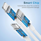 Multi Charger Cable 6Ft 2Pack, 3 in 1 Charging Cord, Universal Phone Charger, Multiple Charger Wire USB-A to Lightning/USB-Type C/Micro USB Connectors for Cellphone, Tablets and More (Charging Only)