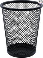 Desk Pencil Pen Holder, Wire Mesh Pen Cup Holder for Desk Organizer and Office Desk Accessories (6 Pack)
