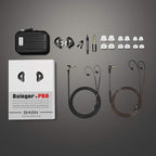 BASN Bsinger PRO in-Ear Monitors Hybrid Dynamic Dual Drivers Two Detachable MMCX Cables Musicians in-Ear Earbuds Headphones (Black)