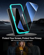 ESR 3 Pack for iPhone 16 Pro Max Privacy Screen Protector, Anti-spy Tempered-Glass Privacy Screen Protector with Easy Installation Tool, Micro-Curved Edges, Case Friendly