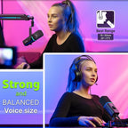 IXTECH Gaming USB Microphone for PC, Noise Cancellation Condenser Mic for Podcasts and Video Streaming with Tripod Stand, Pop Filter, Shock Mount, Gain Control, RGB Lights, Quiet Mute Button (Black)
