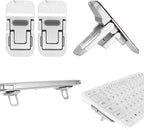 Bewudy 2 Pcs Portable Keyboard Riser With Dual Tilt Angle Adjustment, Foldable Laptop Stand, Mini Computer Stand for Desk, Self-Adhesive Feet for Most Keyboards (Silver)