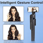 Extendable Auto Face Tracking Phone Tripod Stand, Compatible for Android/iPhone, 360° Rotation Selfie Sticks with Light, Smart AI Facial Recognition, Cameraman Shooting for Video, Vlog, Live Stream
