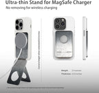 Phone Tripod Stand, Aluminum Alloy Mini Tripod Compatible with Magsafe iPhone 16/15/14/13/12 Series, Foldable Strong Magnetic Phone Stand, Mult-Angle Adjustment Selfie Stick (Mosaic Grey)