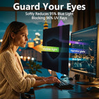 Magnetic Computer Privacy Screen Shield 23 Inch for Frameless Monitor Thin Bezel 16:9 Widescreen, Hanging Removable Anti Blue Light Privacy Filter Protector Eye Protection
