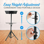 Pyle Laptop Projector Tripod Stand - 2 Pcs Computer, Book, DJ Equipment Holder Mount Height Adjustable Up to 52 Inches w/ 20'' x 16'' Plate Size - Perfect for Stage or Studio Use - Pyle PLPTS4X2