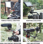 IFOOTAGE Magic Arm Clamp MA5-6, 11 Inches Adjustable Friction Power Articulating Magic Arm with 1/4" and 3/8" Thread Screw for DSLR Camera Rig/LCD Monitor/LED Lights