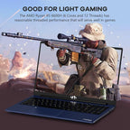 NIMO 15.6" IPS FHD-Gaming-Laptop, AMD Ryzen 5 6600H 6-Cores 660M GPU 64GB DDR5 RAM 2TB SSD(Beat i7-1165G7, Up to 4.5GHz) Computer with 100W GaN Type C Fingerprint Backlit Keyboard Win 11