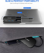 USB C Hub, 9-in-1 Type C Hub with 4K USB C to HDMI, Ethernet Port, USB-C Power Delivery (PD) Port, 2 USB 3.0 Ports, USB 2.0 Port, SD/TF Card Reader, Compatible with MacBook Pro Air and Type C Laptops