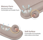 MOSISO Wrist Rest Support for Mouse Pad & Keyboard Set, Ergonomic Mousepad Non-Slip Base Home/Office Pain Relief & Easy Typing Cushion with Neoprene Cloth & Raised Memory Foam, Taupe Brown