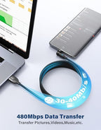A.S Magnetic Charging Cable[4PACK, 3.3/3.3/6.6/6.6ft]-3 in 1 Magnetic Phone Charger Data Transfer Cord-Magnet USB C Charging Cable-Magnet Charger Cable for Micro USB/TypeC/i-Product Nylon Braided