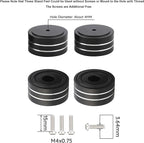 Audiocrast 4X HiFi Speaker Spikes Isolation Stand Feet Pad Aluminum 40x20mm Audio Isolators Amplifier Shock Absorber Non-Slip Hi-End Floor Protector for Subwoofer DAC CD Turntable Amp