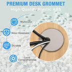 Desk Grommet 1-1/2" (38 mm), Desk Cord Hole Cover, Cable Grommet ABS Plastic, Desk Hole Grommet for Office and Home Table Cable, Detachable Cable Cord Organizer (White 4 Pcs)